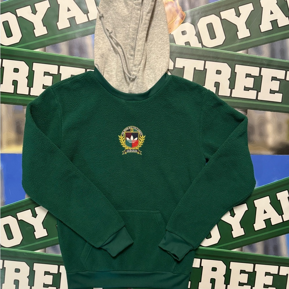 Adidas Green and Gray Sweatshirt